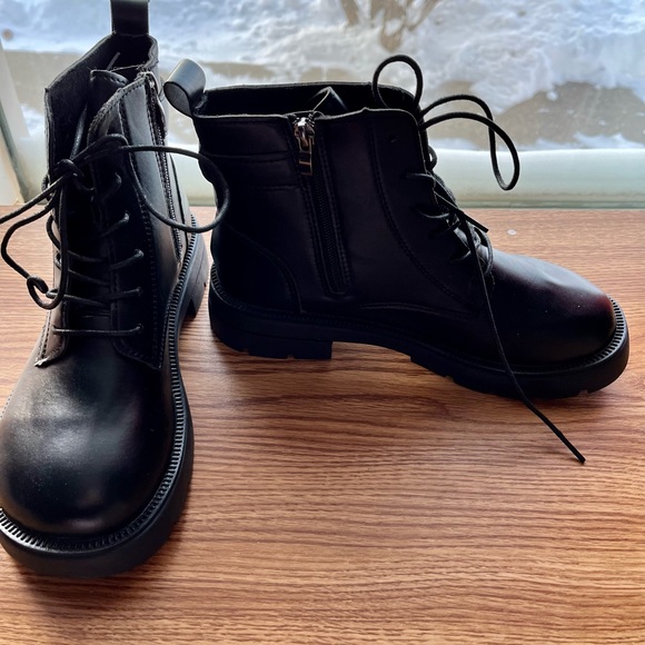 Black Combat Boots - Picture 2 of 3